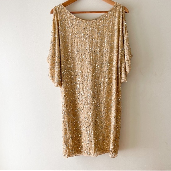 Aidan Mattox cold shoulder beaded dress - Picture 12 of 15